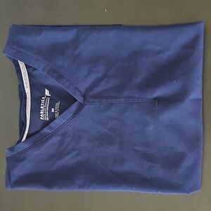 Fabletics Navy V Neck Scrub Top, Size 2X